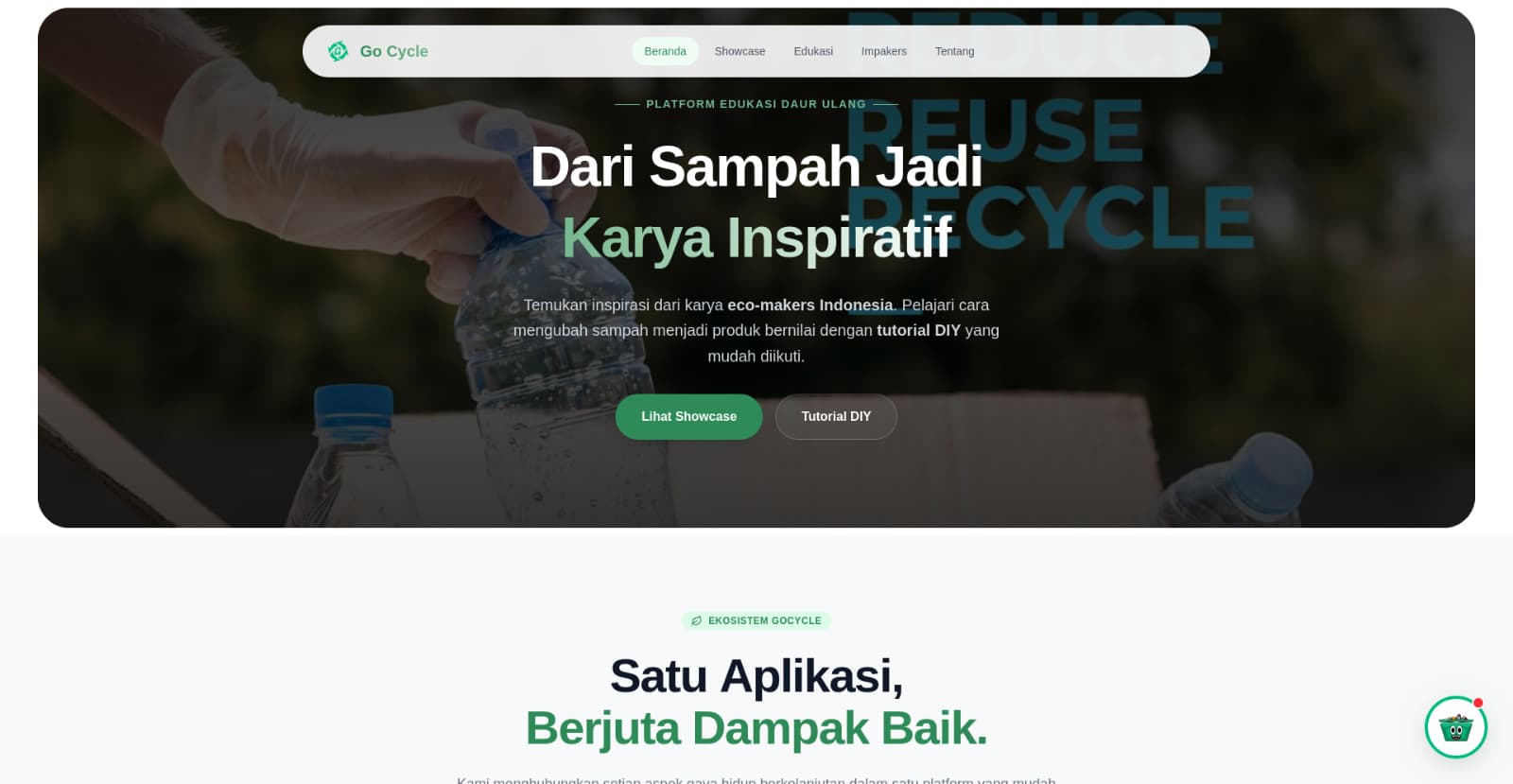 Tampilan hero platform GoCycle